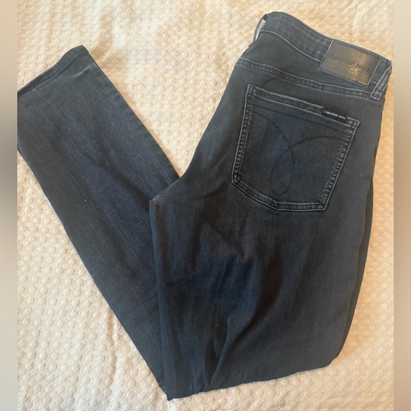 Calvin Klein Men’s Slim Black Washed Denim Jeans 34x32 - Picture 1 of 4